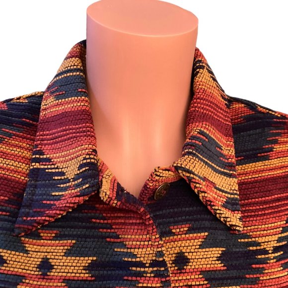 NWOT Vintage Alfred Dunner Aztec Design Coat Jacket Size 12 - Picture 4 of 8